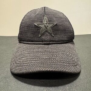 NBA Hat Cap Gray Star Embroidered Mesh Knit New Era Strap Back Mesh Basketball